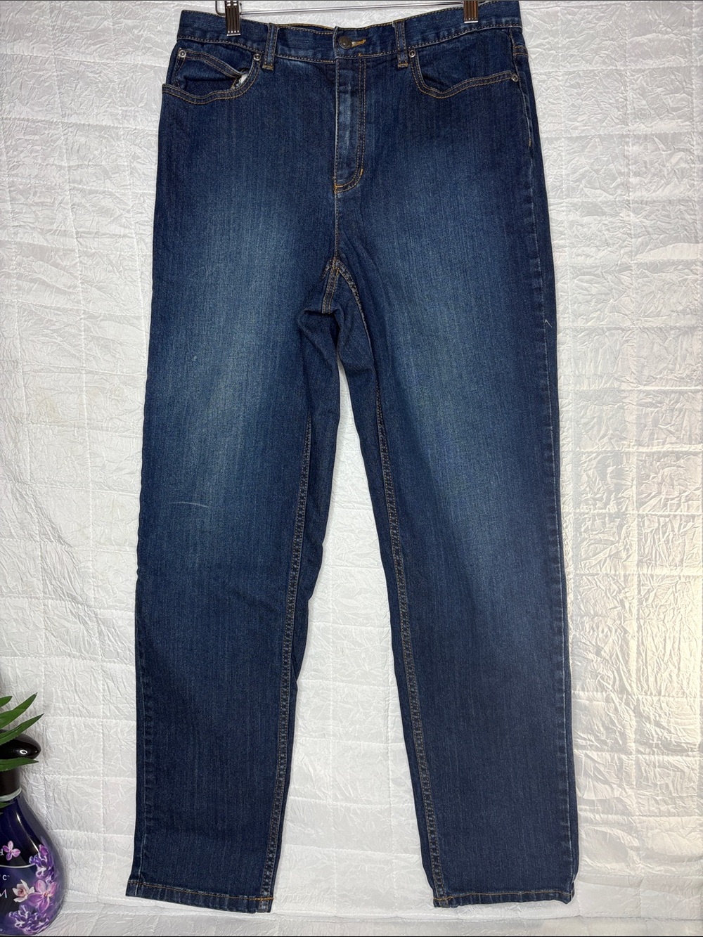 Liz Claiborne Classic Women’s Jeans Size 12 Long Dark Wash Straight Leg Denim